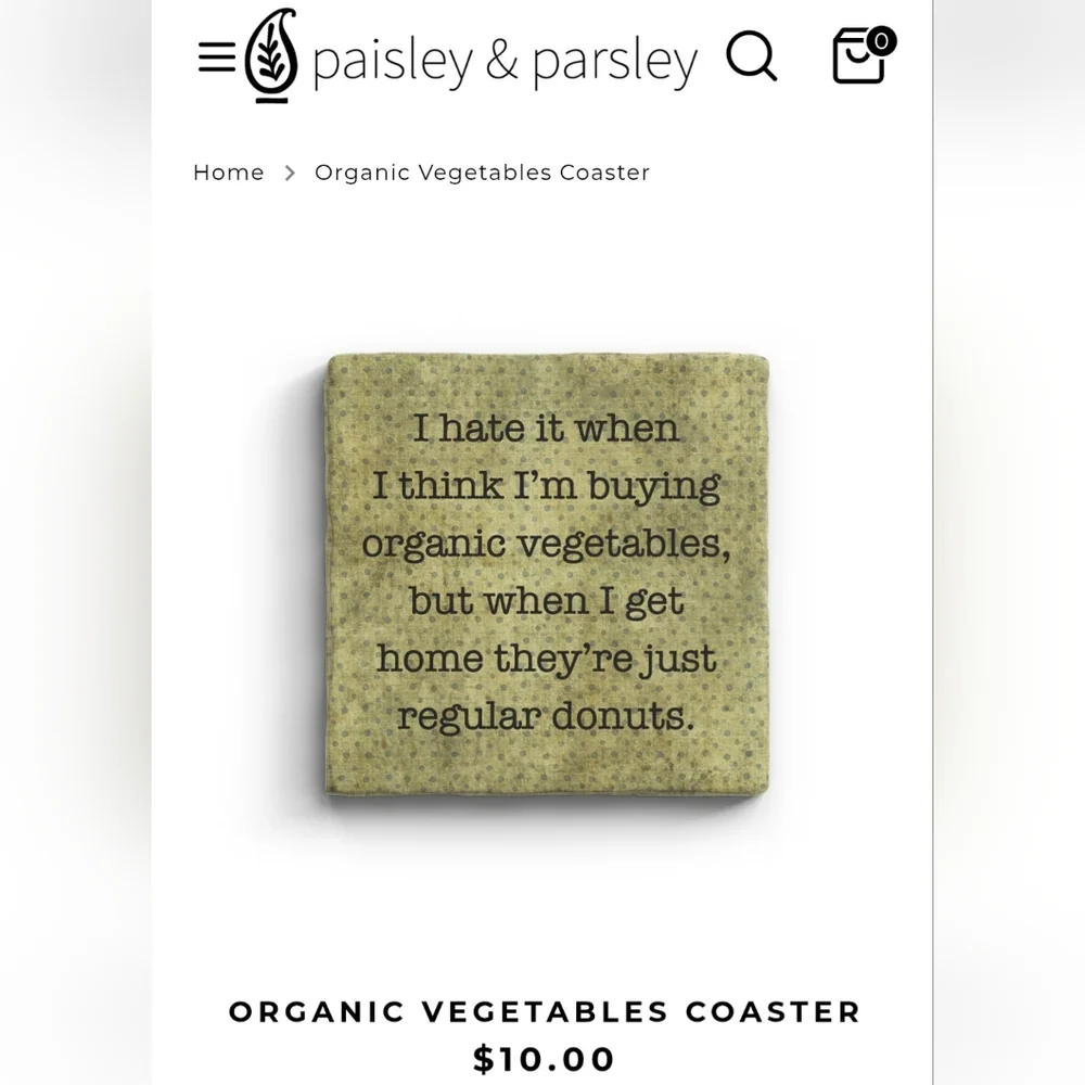 Paisley & Parsley Inspirational Quote Coasters Set